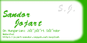 sandor jojart business card