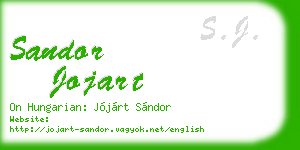 sandor jojart business card